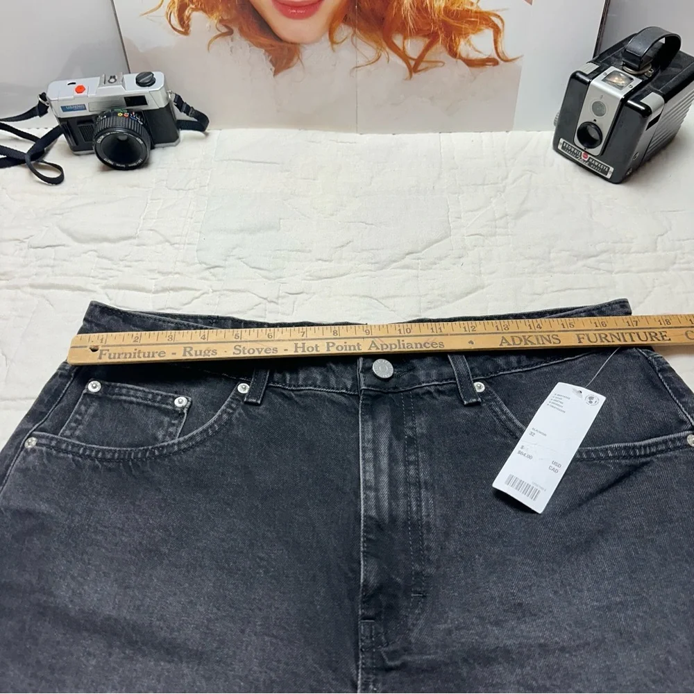 Washed Black Denim Shorts | High-Rise Relaxed Vintage-Style · BDG - Picture 9 of 13